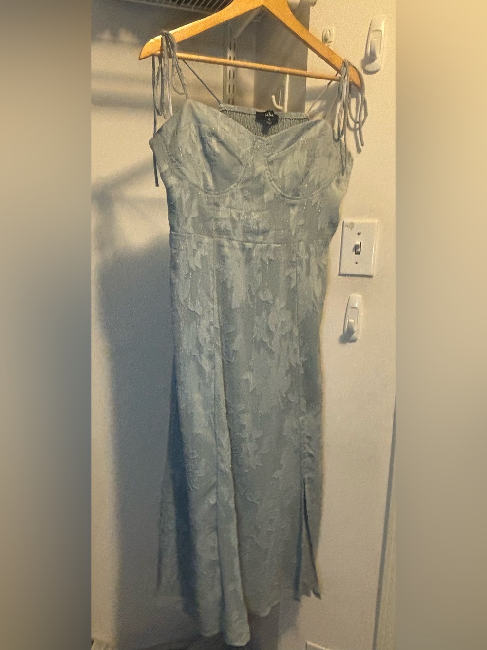 Lulu's Pastel Floral Midi Dress with Tie Straps